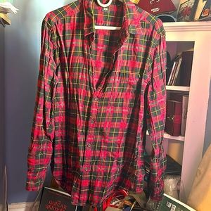 Uniqlo Red Striped Flannel